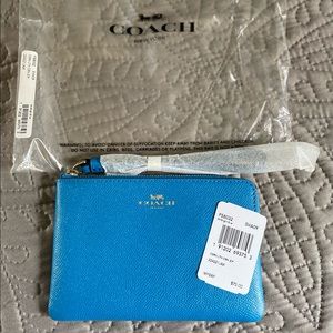 Coach leather corner zip